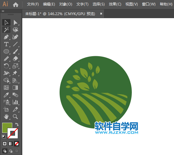ai怎么畫綠色圖標(biāo)