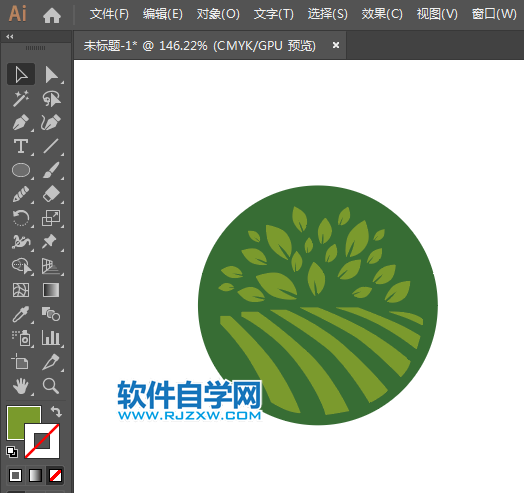 ai怎么畫綠色圖標(biāo)