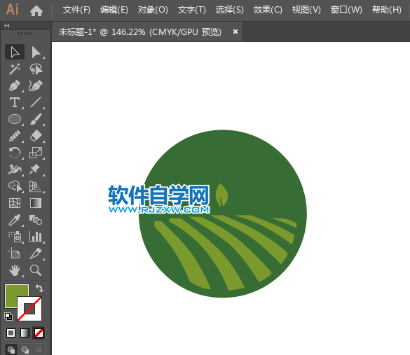 ai怎么畫綠色圖標(biāo)