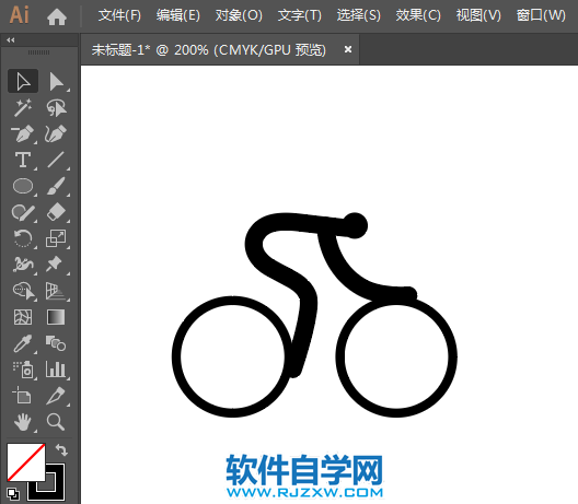 ai怎么繪制自行車騎行圖標