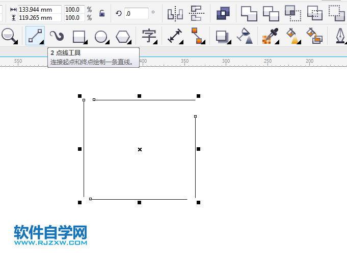 cdr怎么倒棱角連接曲線