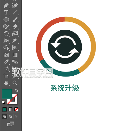 ai怎么畫系統(tǒng)升級(jí)圖標(biāo)