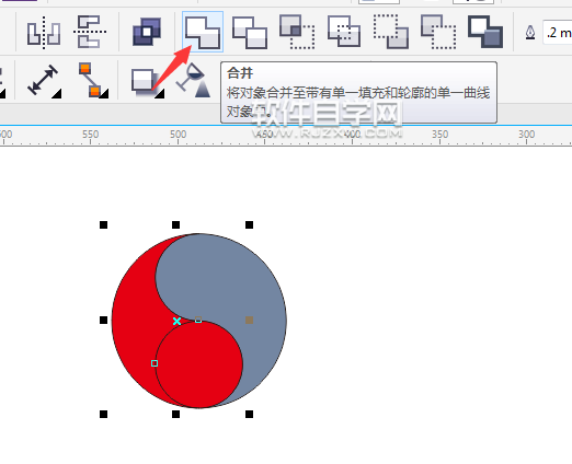 cdr怎么畫太極