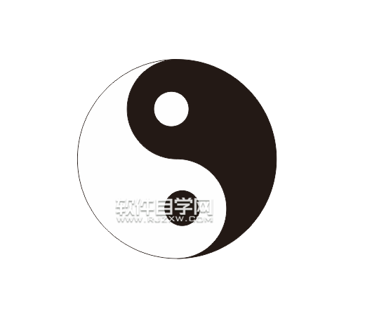cdr怎么畫太極