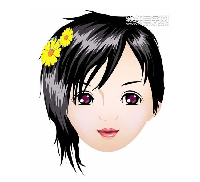 ai怎么畫一個(gè)少女頭像