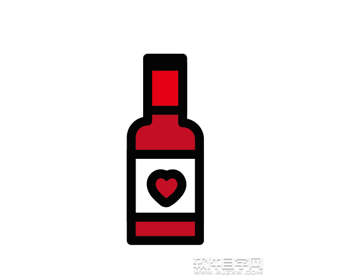 ai怎么畫一個愛心瓶