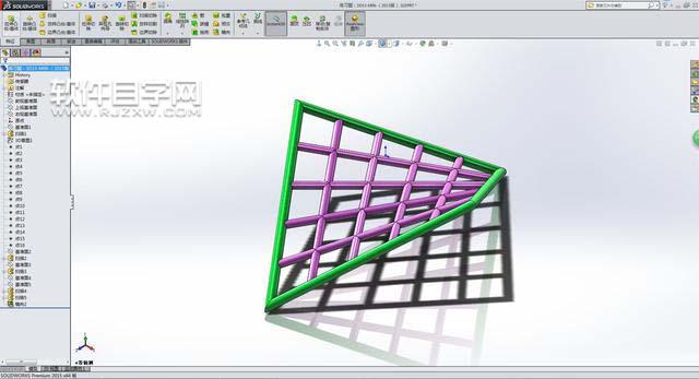 SolidWorks投影曲線與基準(zhǔn)面鏡像畫圖