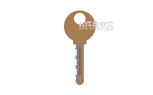 AI怎么畫一把鎖匙
