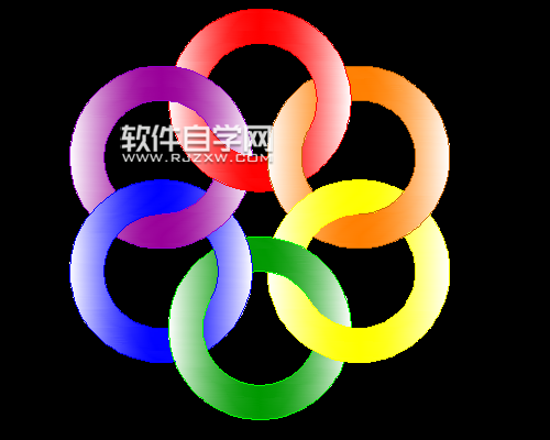 cad怎么畫六連環(huán)圖案