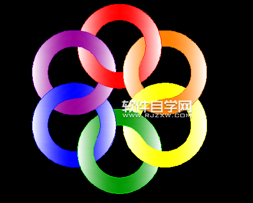 cad怎么畫六連環(huán)圖案