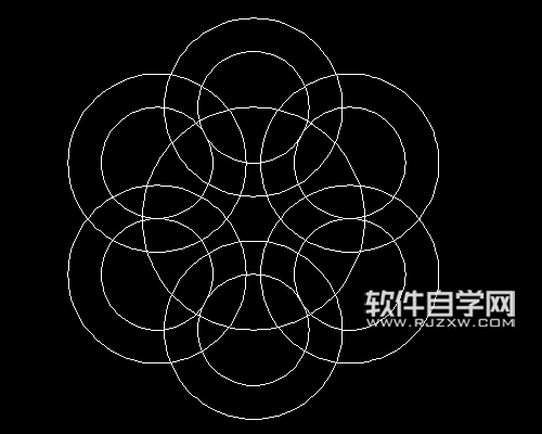 cad怎么畫六連環(huán)圖案