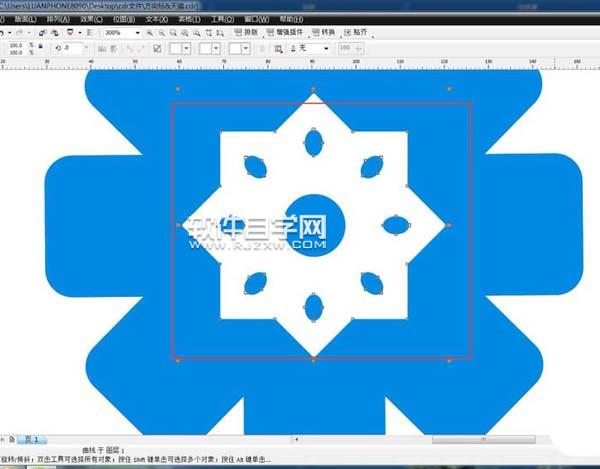 cdr中怎么環(huán)形花