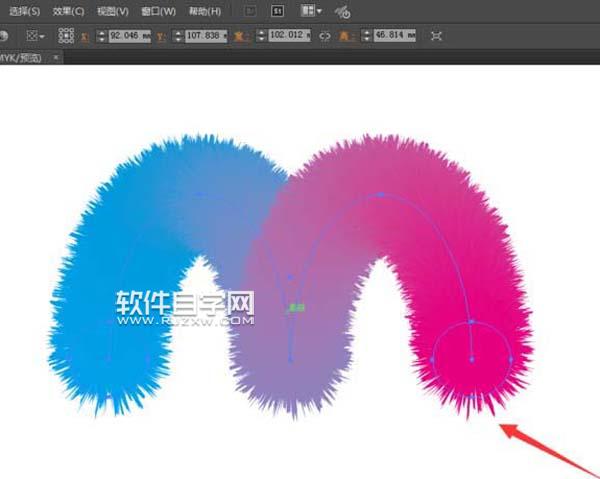 ai怎么設(shè)計(jì)毛茸茸的M字