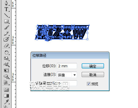 如何在Ai文字外加邊框