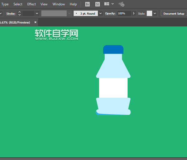 ai怎么畫(huà)礦泉水瓶