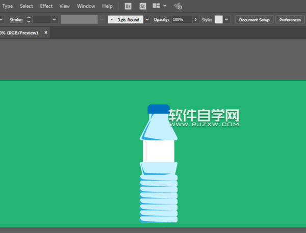 ai怎么畫(huà)礦泉水瓶