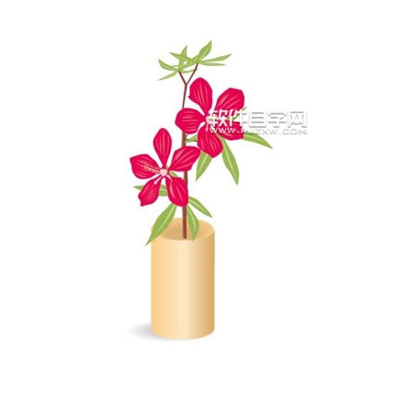 ai怎么繪制鮮花盆栽