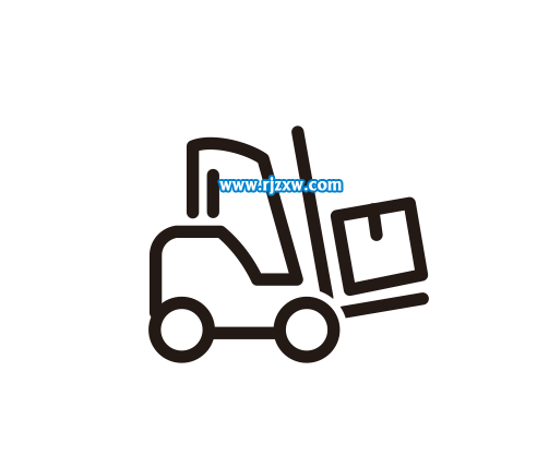 CDR繪制叉車(chē)簡(jiǎn)筆畫(huà)教程