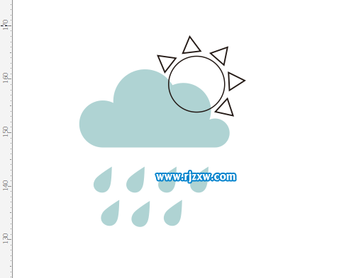 CDRX8設(shè)計晴轉(zhuǎn)小雨圖標(biāo)教程