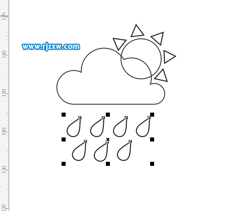 CDRX8設(shè)計晴轉(zhuǎn)小雨圖標(biāo)教程