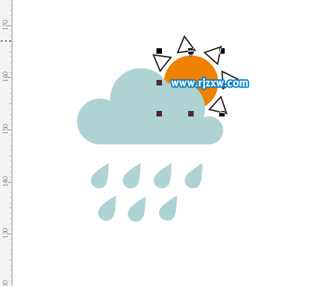 CDRX8設(shè)計晴轉(zhuǎn)小雨圖標(biāo)教程