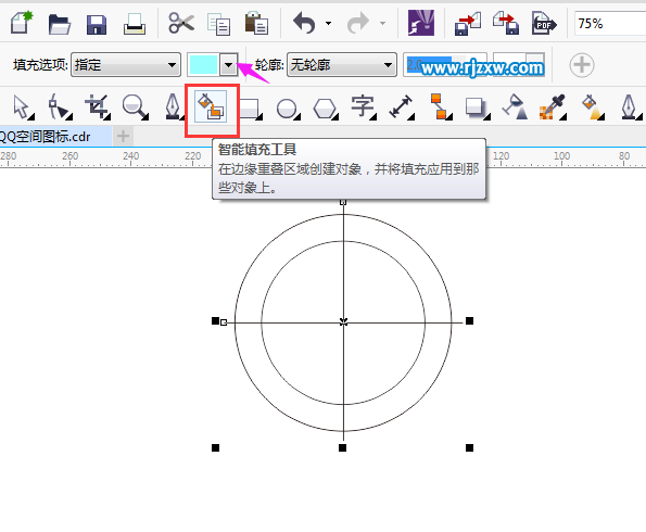 用CorelDRAW的智能填充制作播放器圖標