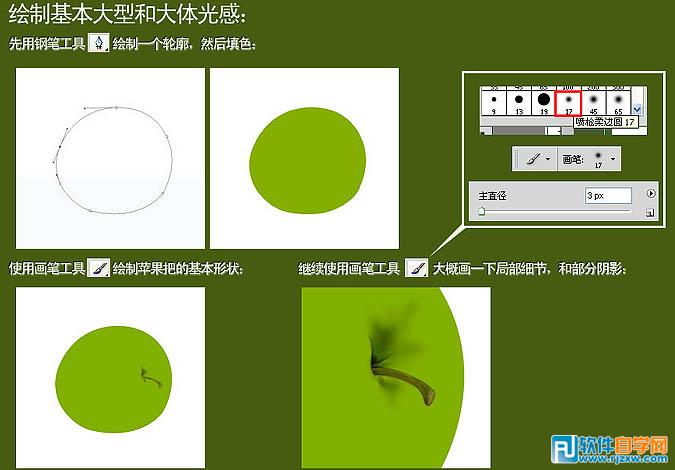 ps制作青蘋果