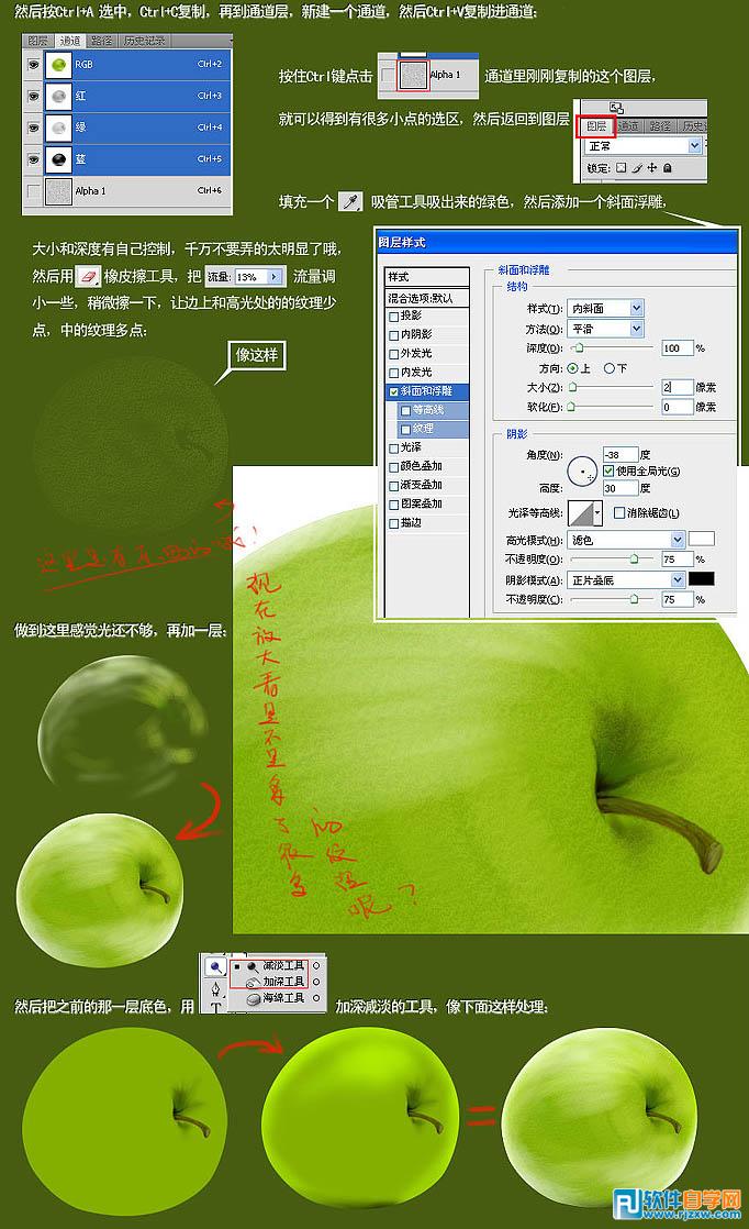 ps制作青蘋果