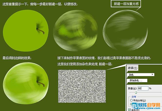 ps制作青蘋果