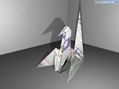 用3DS MAX制作多邊形千紙鶴建模實例
