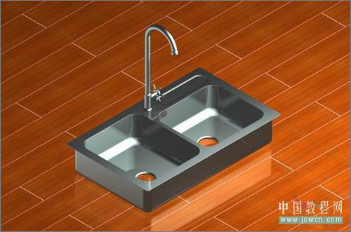 用AutoCAD繪制廚房用的水槽建模方法