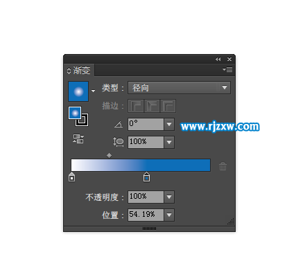 怎么設(shè)置AI藍(lán)色漸變