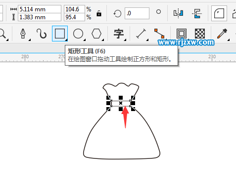 CDRX8制作錢袋標(biāo)志的方法