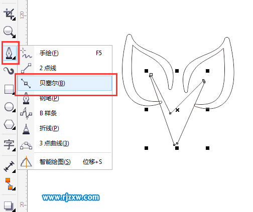 CDR制作一個小樹芽的圖標教程