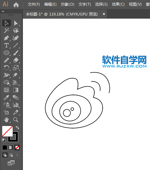 ai怎么畫微博圖標