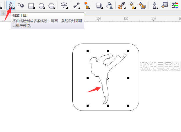 CDR制作跆拳道圖標的方法