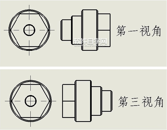 solidworks第一視角與第三視角設置