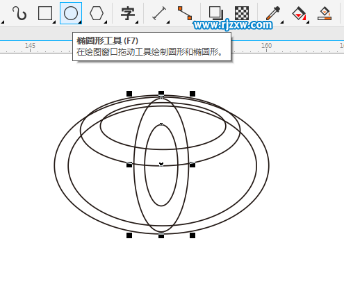 CDRX8制作豐田汽車標(biāo)志的方法