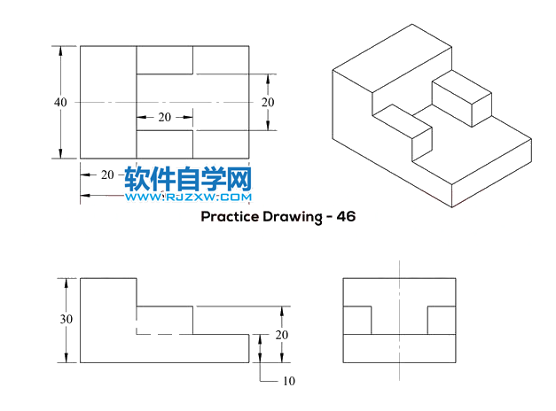 solidworks前視與上視基準面拉伸切除畫圖