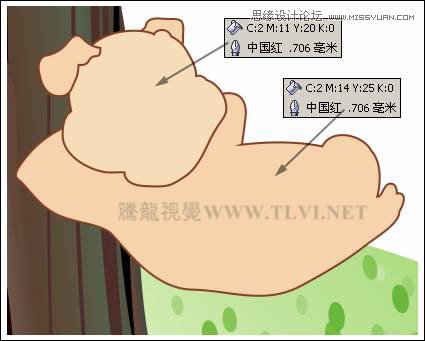 CorelDRAWX7設計可愛的泡泡豬