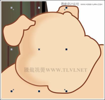 CorelDRAWX7設計可愛的泡泡豬